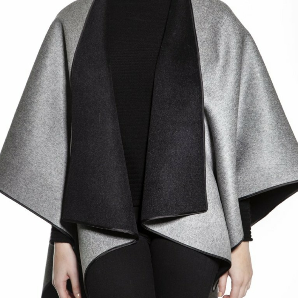 🌿 Cashmere Wool Poncho 🌿 Reversible Cape +Beryll